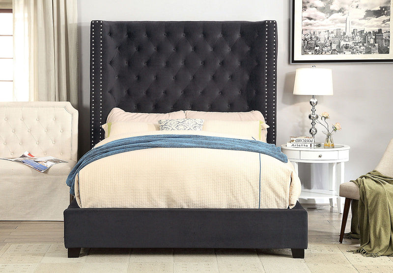 Mirabelle - Eastern King Bed - Dark Gray