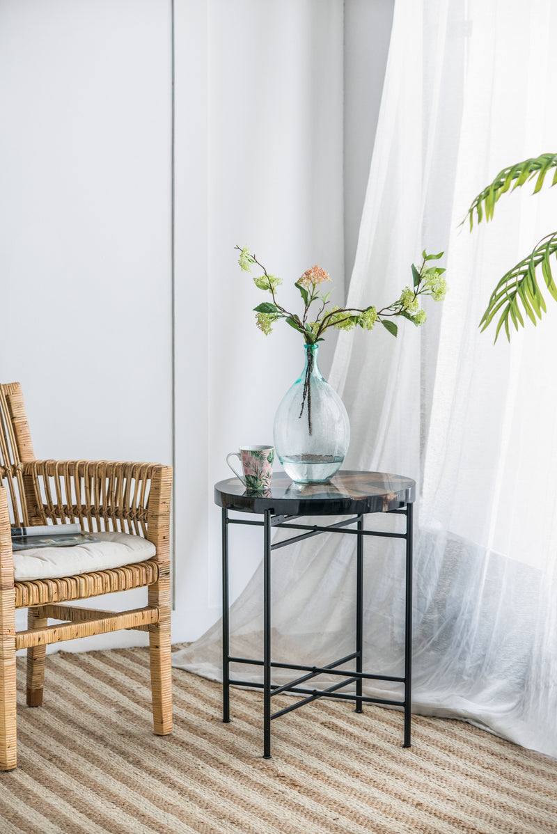 Side Table - Black / Brown