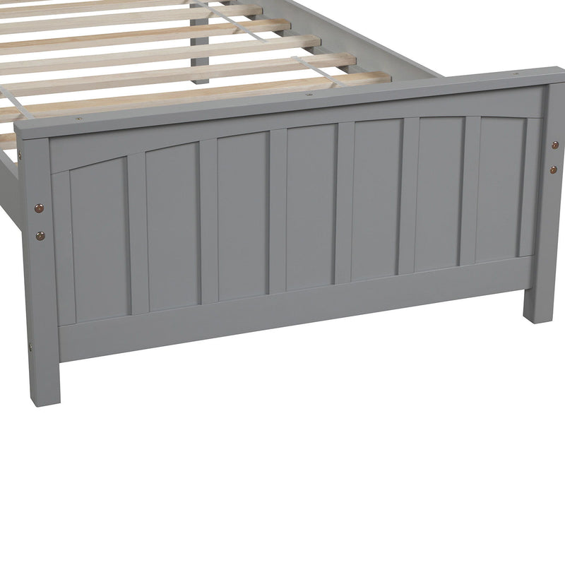 Twin Size Platform Bed - Gray