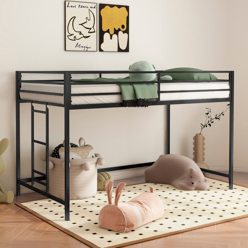 Adam - Junior Twin Loft Bunk - Black