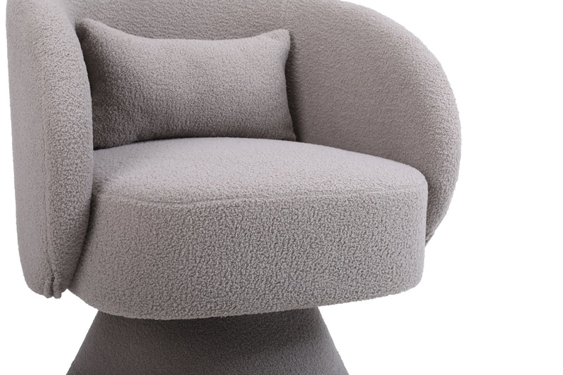 Swivel Accent Chair, Armchair Round Barrel Chair In Fabric For Living Room Bedroom