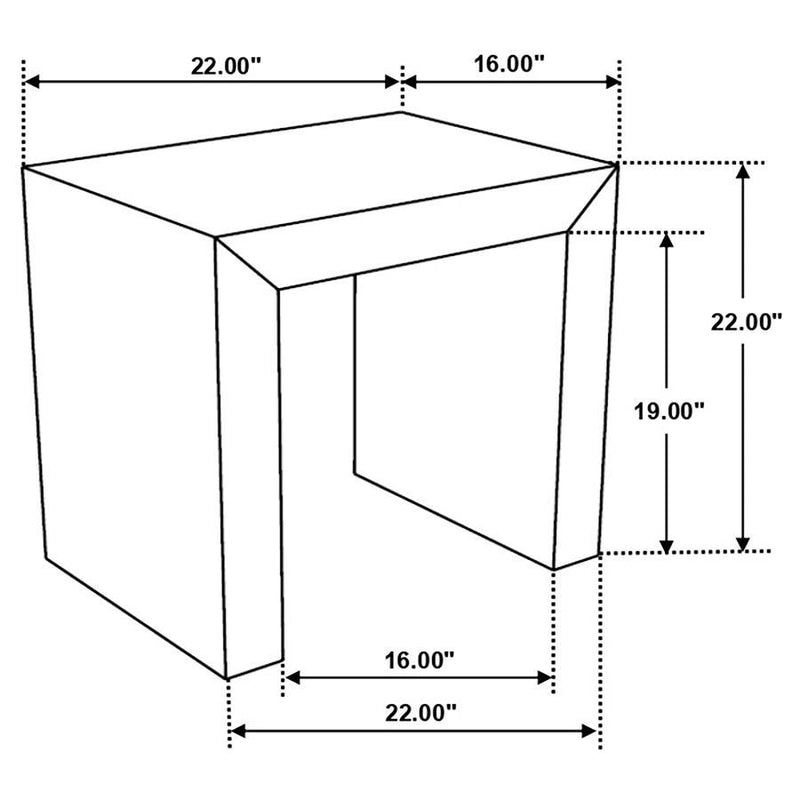 Odilia - Rectangular Solid Wood End Table - Auburn