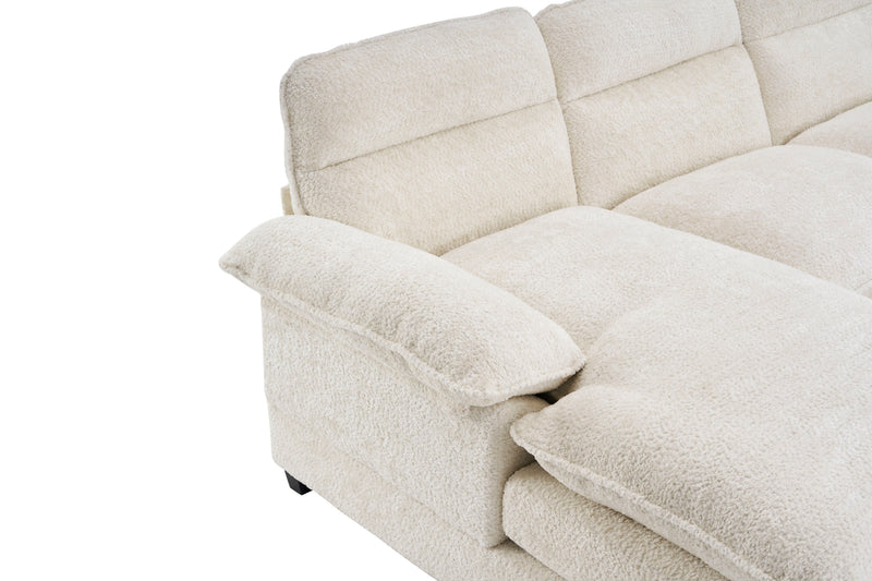 U-Shaped Profile Sofa, Including Two Single Seats And Two Chaise, Modular Sofa, Chenille Sofa