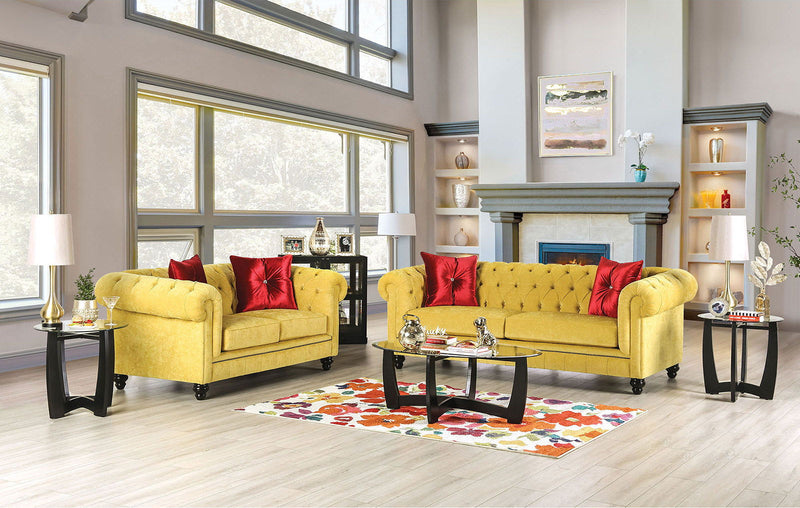 Eliza - Sofa - Royal Yellow / Red