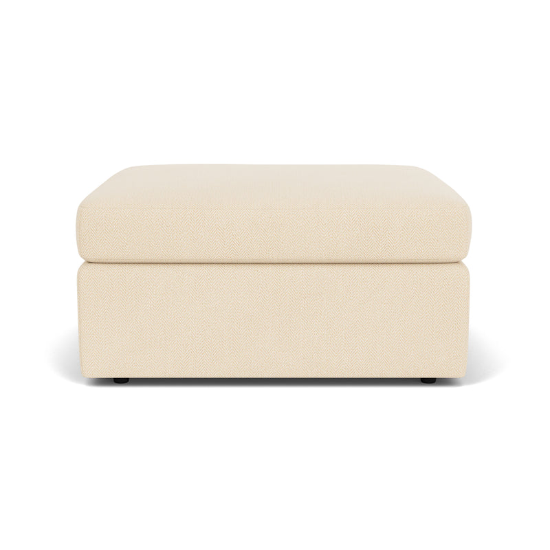 Sky - Stationary Square Cocktail Ottoman - Light Brown