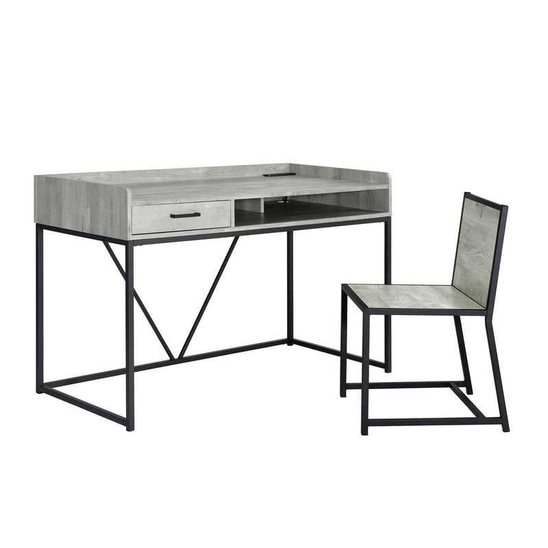 Preston - Desk and Chair - Grey