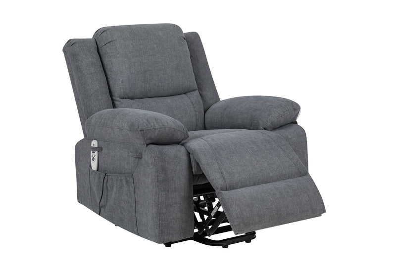 Electric Power Recliner Chair With Massage For Elderly, Remote Control Multi-Function Lifting, Timing, Cushion Heating Chair With Side Pocket