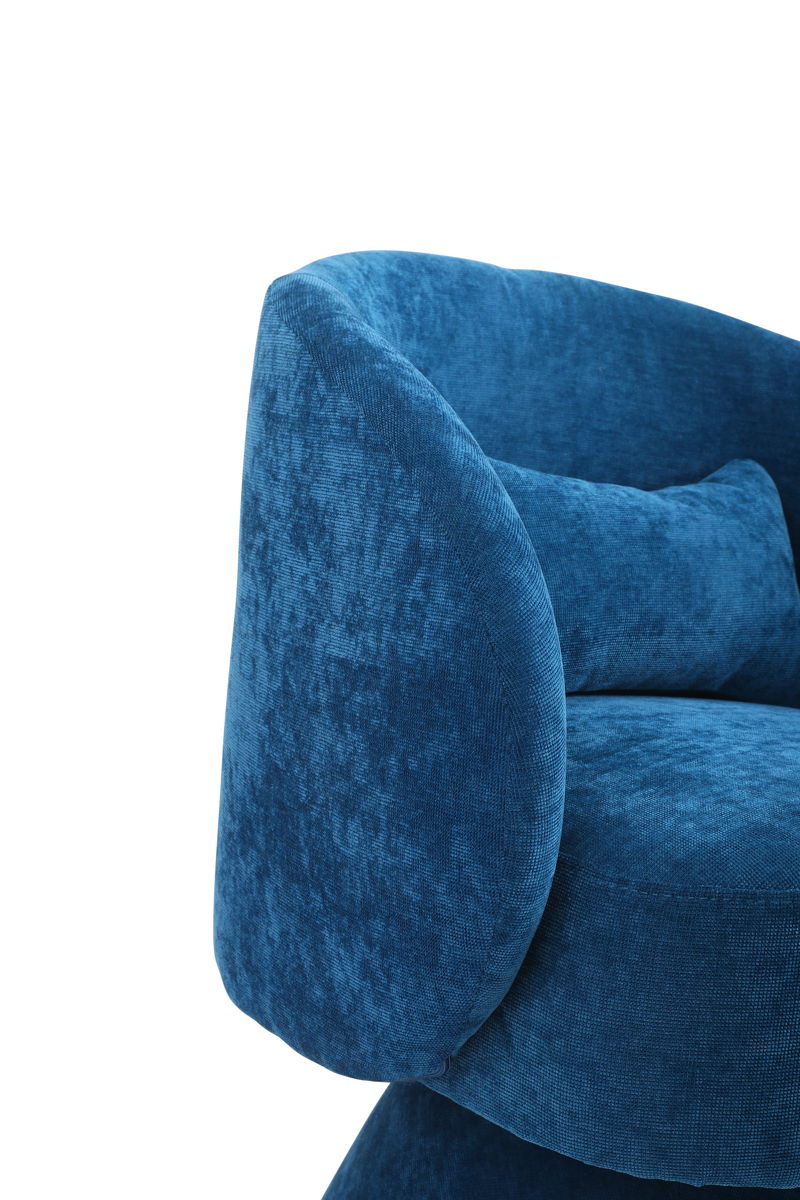 Swivel Accent Chair, Armchair Round Barrel Chair In Fabric For Living Room Bedroom