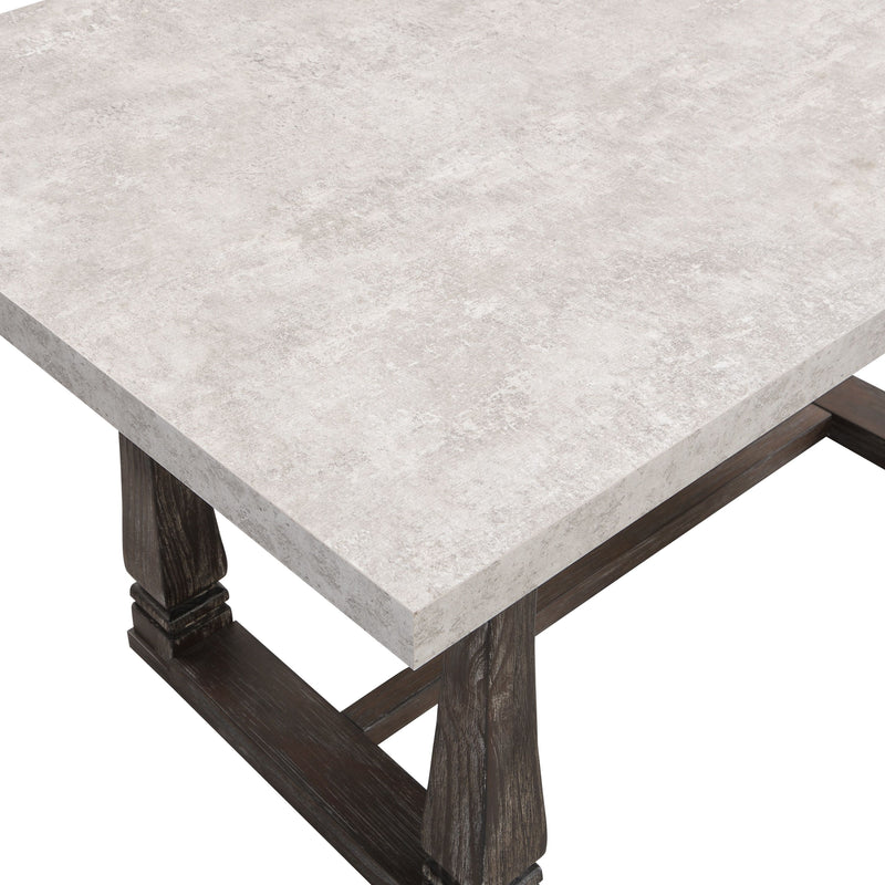 Classic Farmhouse Rectangle Kitchen Dining Table, Ideal For Home Kitchen - Gray