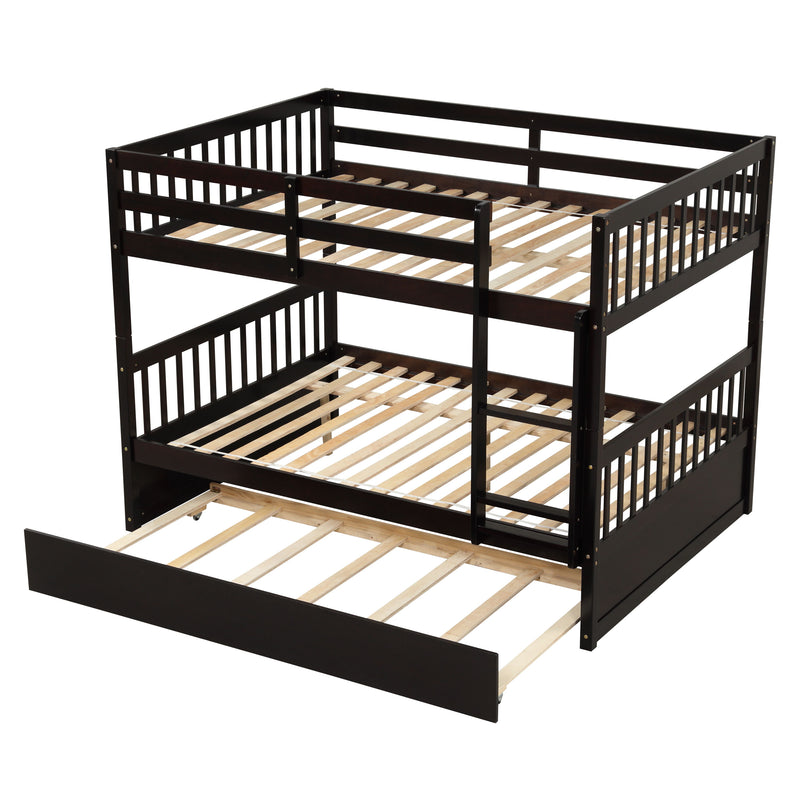 Full Over Full Bunk Bed With Trundle - Espresso