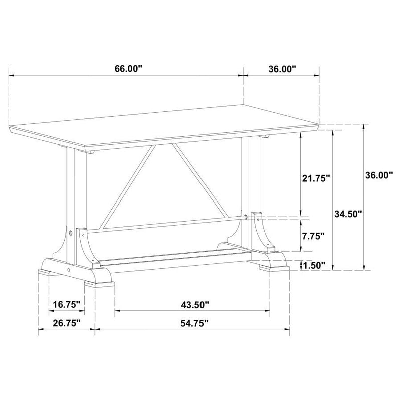 Aldrich - 5-Piece Counter Height Dining Set Genuine - White Marble And Dark Brown