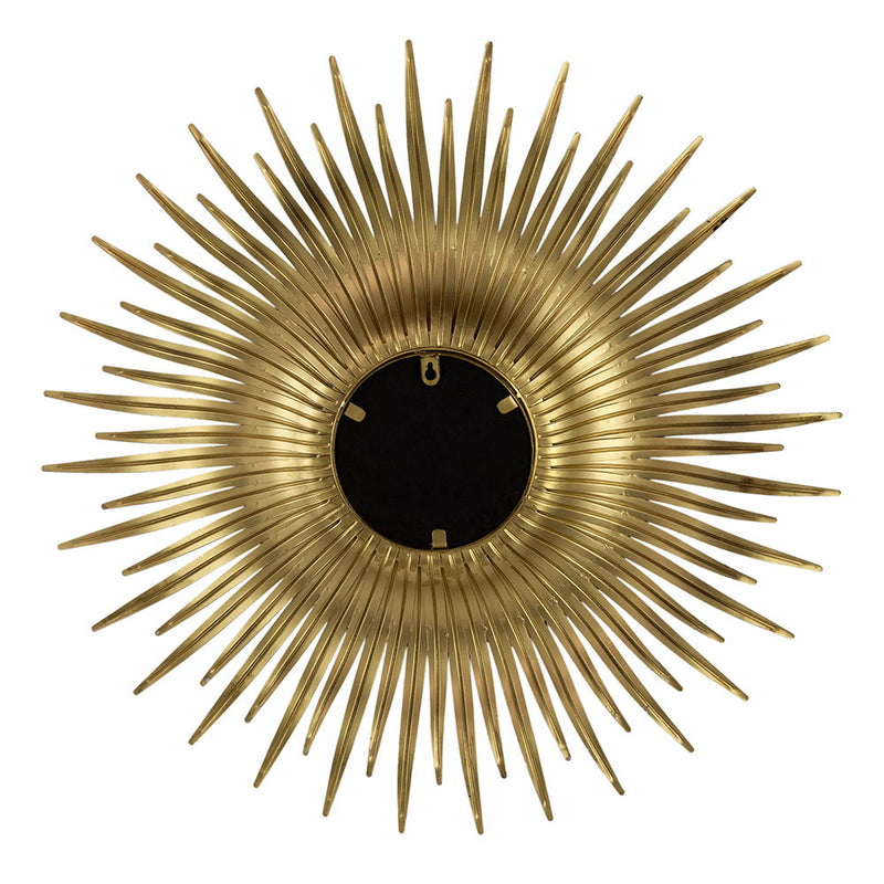 Retro Design Sunburst Metal Wall Mirror Decorative Mirror For A Bedroom, Dressing Room, Hallway Or Living Space - Gold