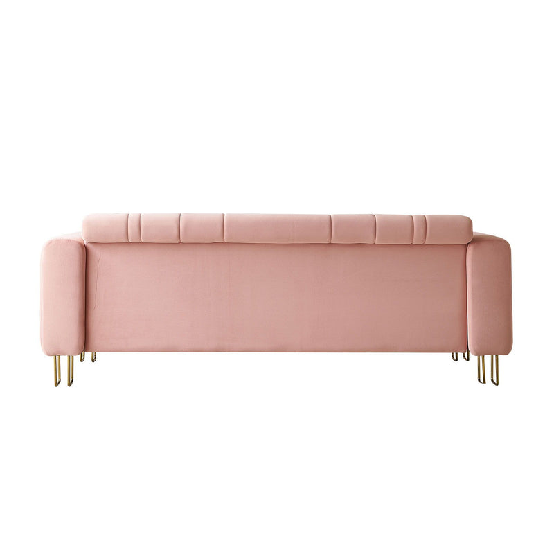 Modern Velvet Sofa 85.04" For Living Room