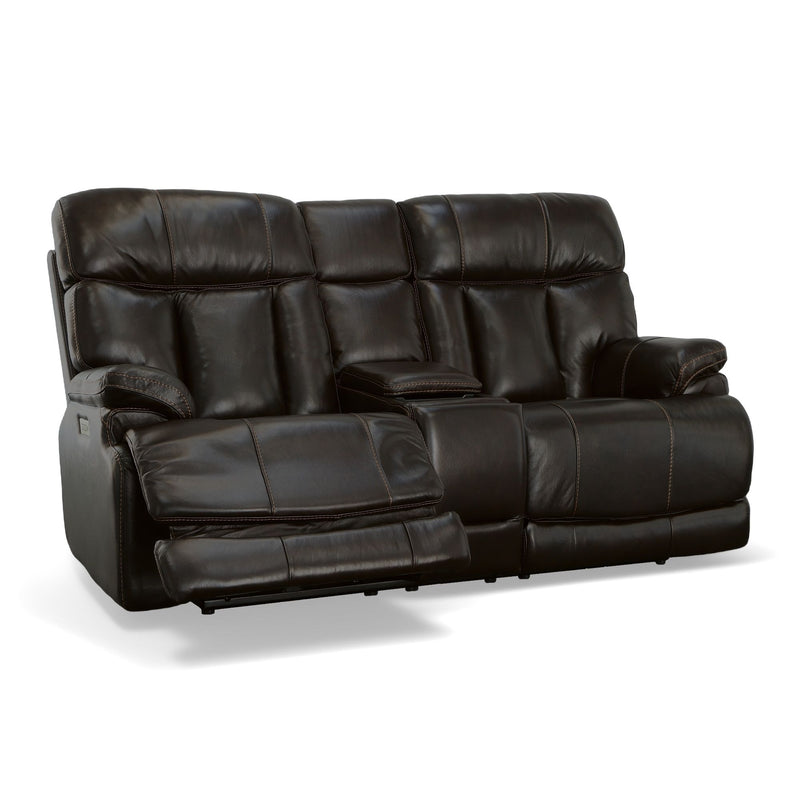 Clive - Power Reclining Loveseat with Console & Power Headrests & Lumbar