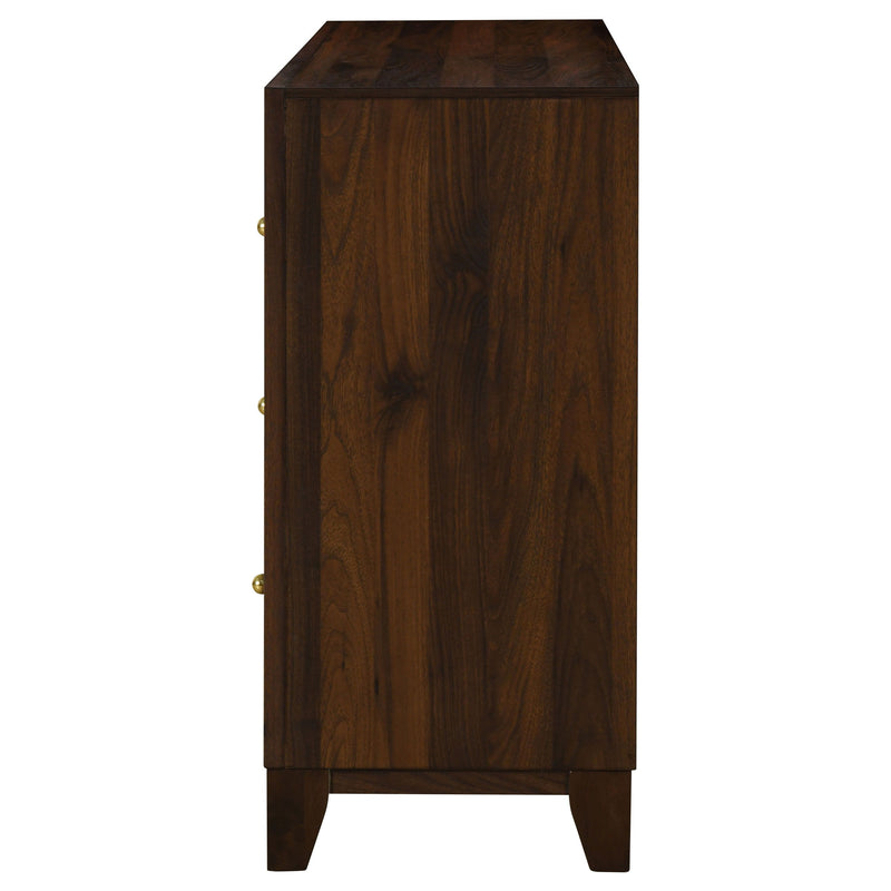 Welsley - 6-Drawer Dresser Cabinet - Walnut