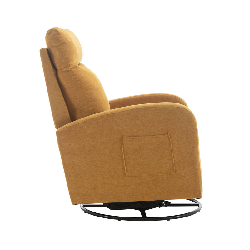 Jiada - Upholstered Swivel Glider Rocking Chair For Nursery Modern Style One Left Bag