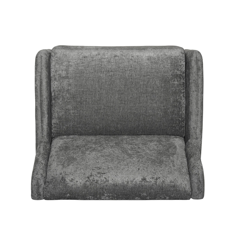 Oversized Textured Fabric Pushback Recliner