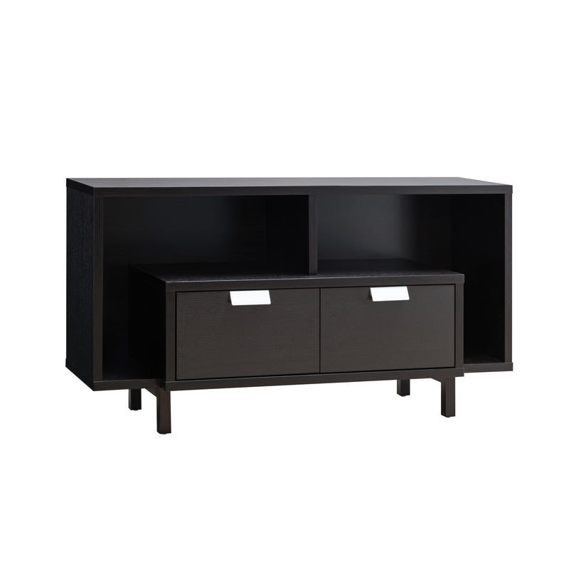 Entertainment Stand, TV Console Table With 2 Drawers And Open Shelving