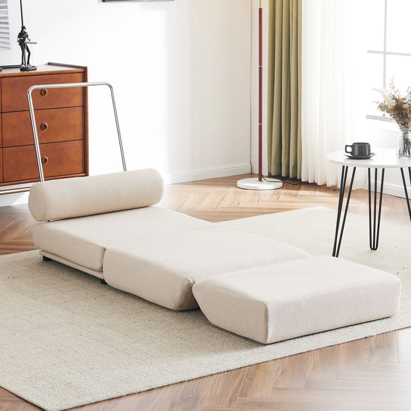 Single Sofa Chair Foldable Single Sofa Bed With Pillow, Portable Foldable Sofa Bed, Leisure Sofa Chair, Easy To Store, Made Of Breathable And Wearable Linen