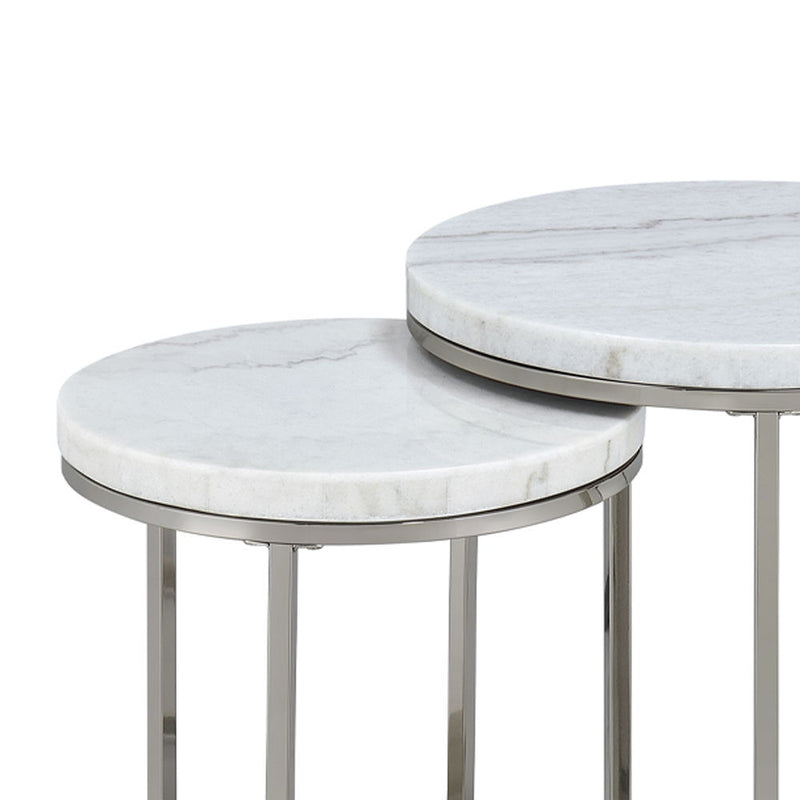 Zaidee - Nesting Table Set - Nickel