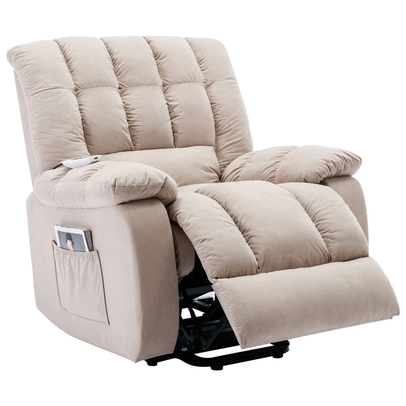 Massage Recliner Chair Electric Power Lift Recliner Chairs With Heat, Vibration, Side Pocket For Living Room Bedroom