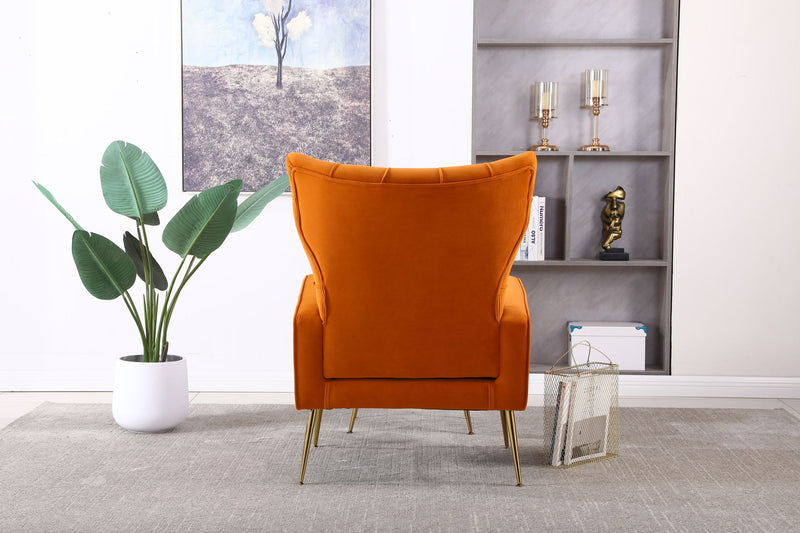 Modern Accent Chair With Ottoman, Comfy Armchair For Living Room, Bedroom, Apartment, Office