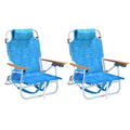 2 Piece Backpack Beach Chairs For Adults Beach Towel Backpack Beach Chairs For Adults 5 Position Chair With Pouch Folding Lightweight Positions Back Pack 13"