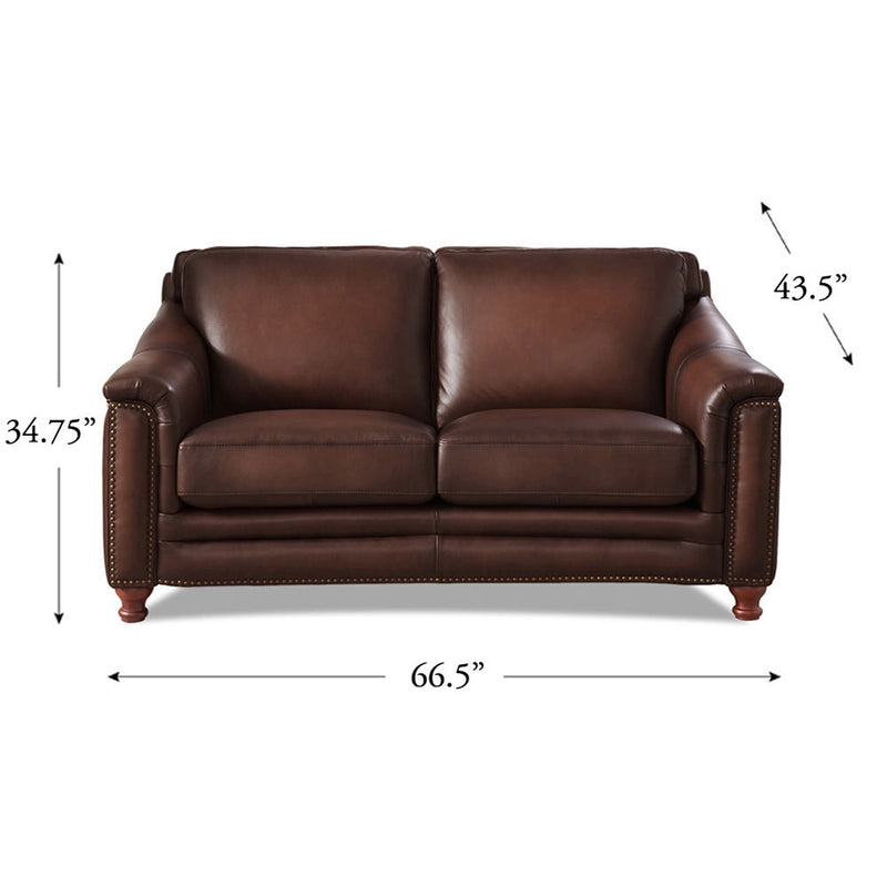 Belfast - Top Grain Leather Loveseat