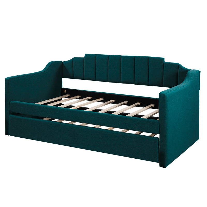 Upholstered Twin Daybed with Trundle,Green(OLD SKU:SM000218AAF)