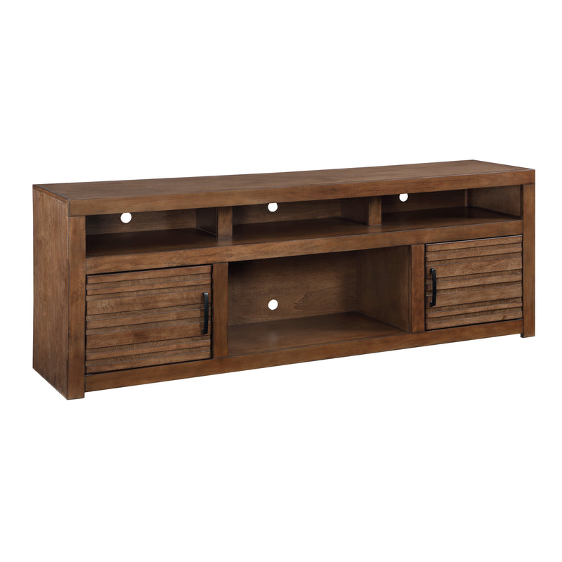 Bridgevine Home Sausalito 72 inch TV Stand Console for TVs up to 85 inches, No Assembly Required, Whiskey Finish