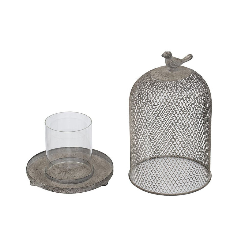 Ophira Sparrow Mesh Candle Holders (Set of 2) - Antique Gray