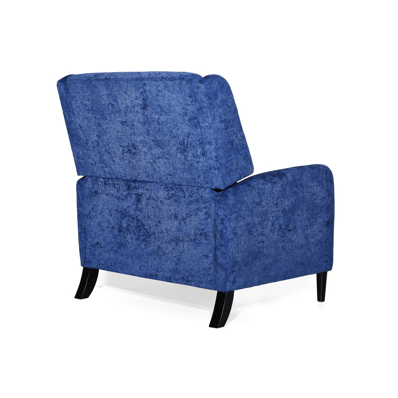 Oversized Textured Fabric Pushback Recliner