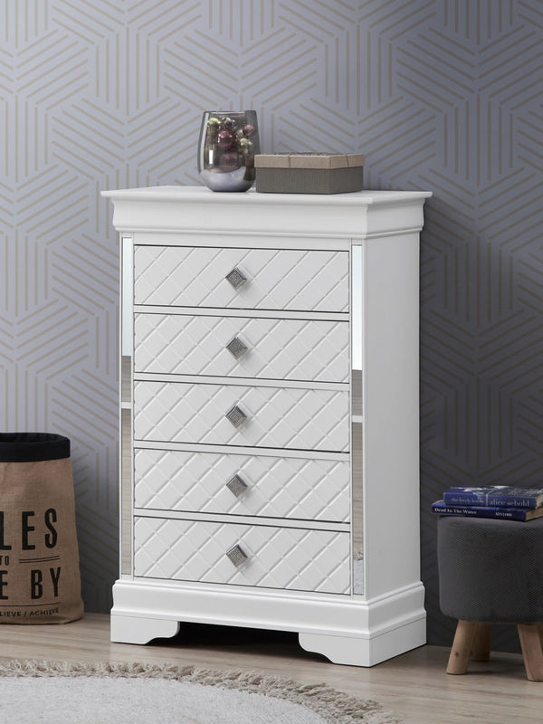 Verona - Stylish Chest - Silver Champagne