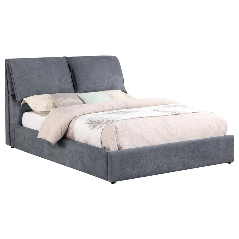 Laurel - Upholstered Platform Bed With Pillow Headboard