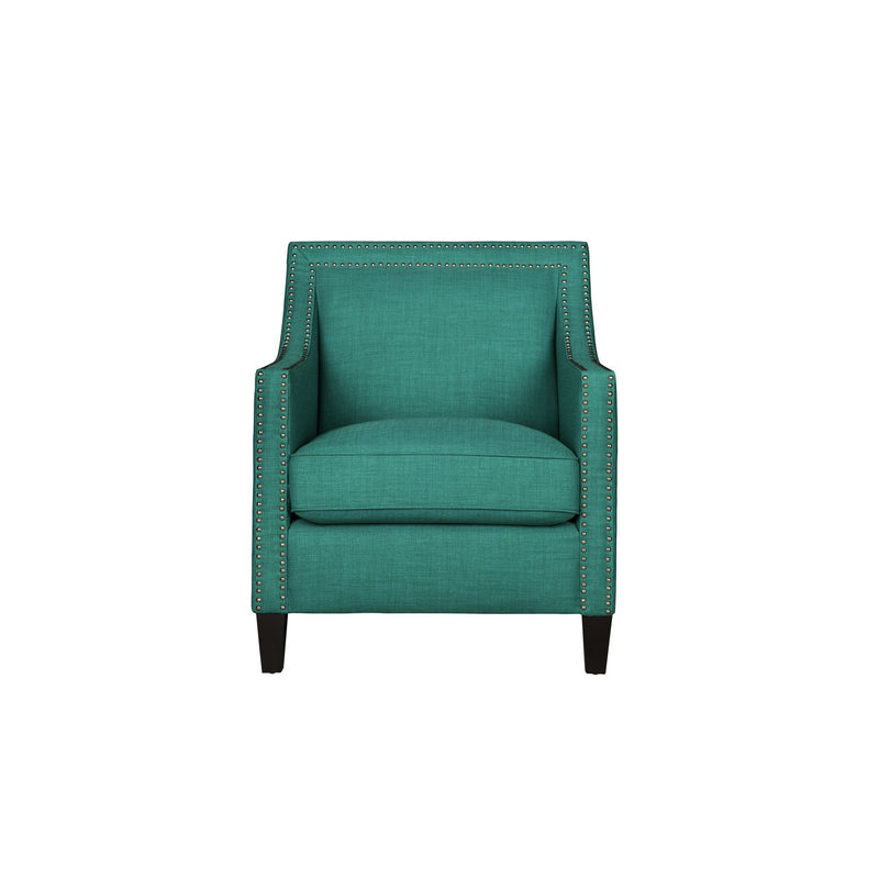 Erica - Chair With Chrome Nails Heirloom - Aqua / Teal