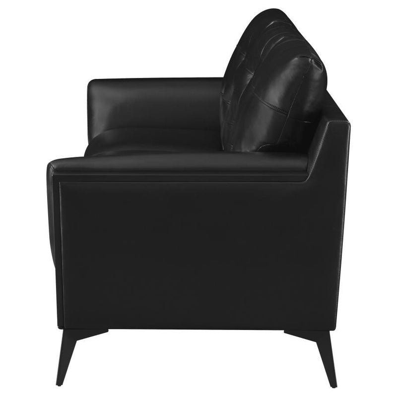 Moira - Upholstered Tufted Sofa With Track Arms - Black