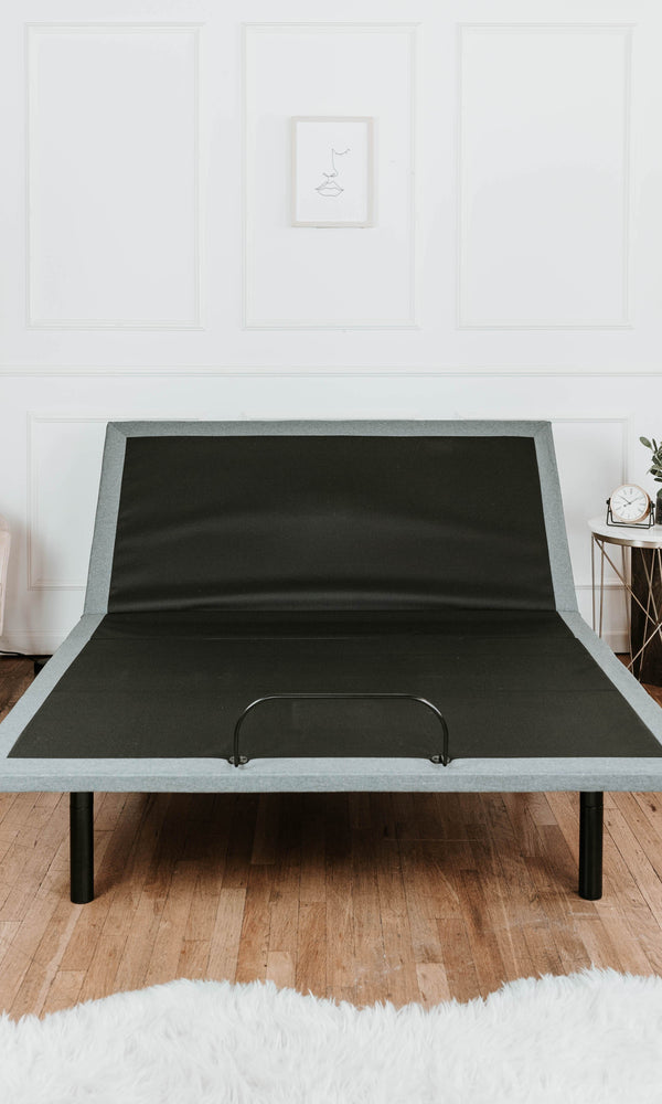 Full Adjustable Bed Base With Head And Foot Position Adjustments - Black / Gray