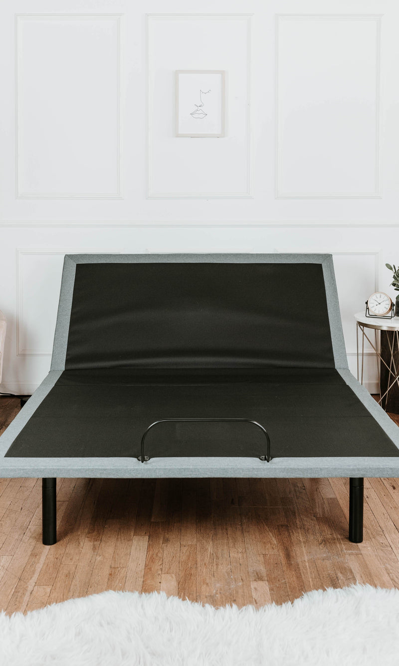 Queen Adjustable Bed Base With Head And Foot Position Adjustments - Black / Gray