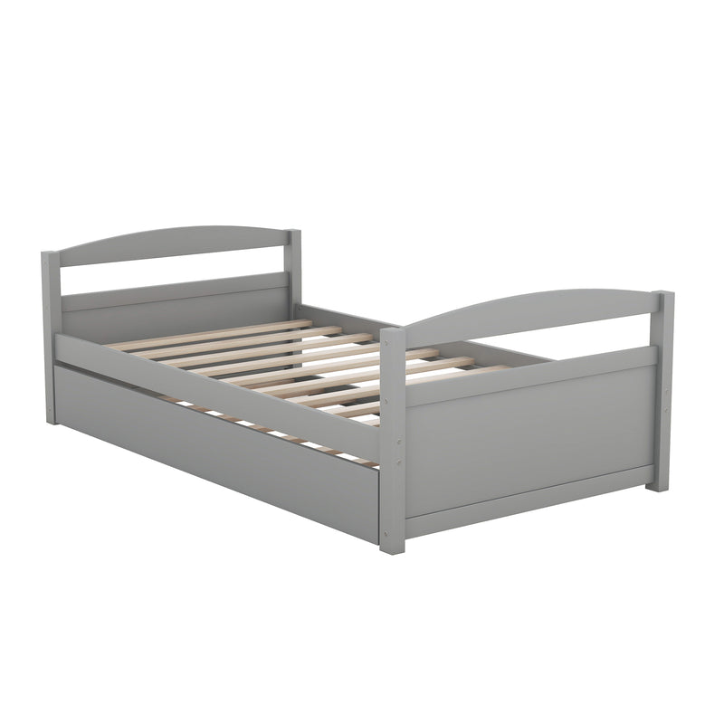 Twin Size Daybed with Trundle, Gray