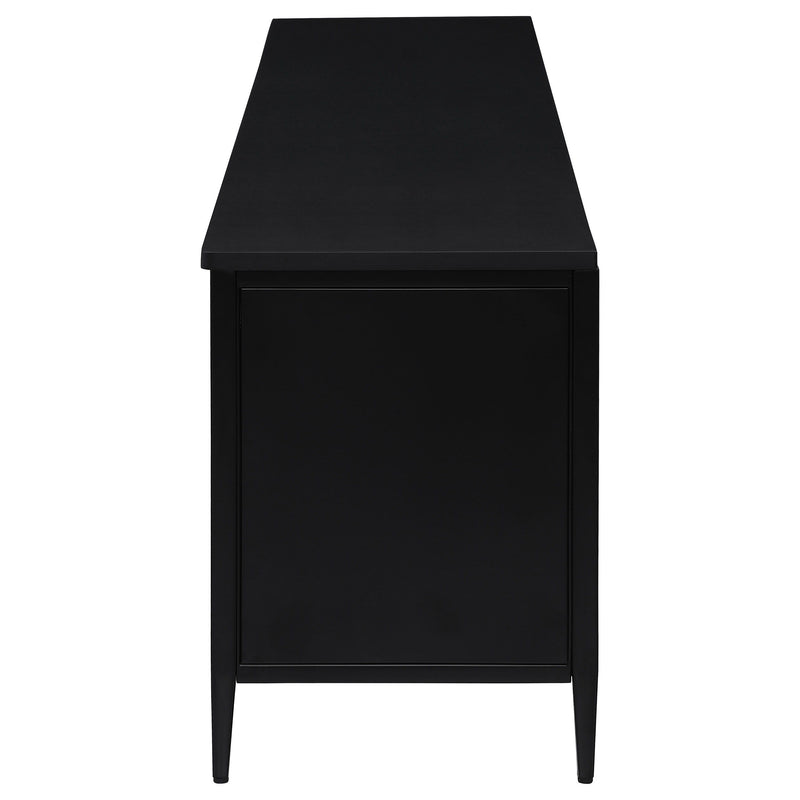 Amherst - 4-Door 78" Metal TV Stand Media Console - Black