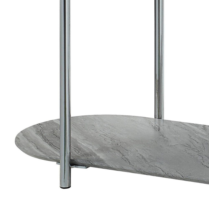 Yukino - Sofa Table - Gray High & Chrome