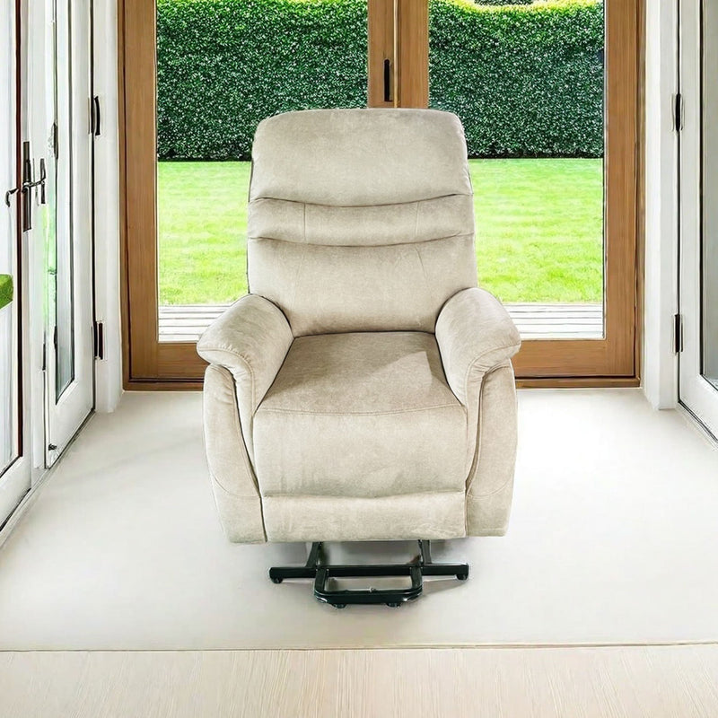 Comfortable Electric Lift Chair, Made Of High Grade Leather, Provides Full Body Support And Convenient Remote Control Operation, Making It An Ideal Choice For The Elderly And Those With Limited Mobili - Light Gray