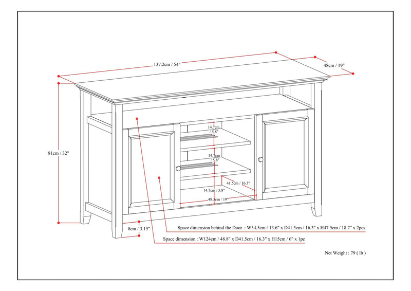 Amherst - TV Media Stand