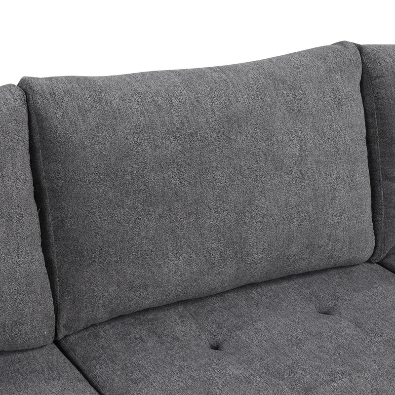 Oversized Sectional Sofa U-Shaped Sofa Couch Pull-Out Sofa Bed With Two Throw Pillows For Living Room