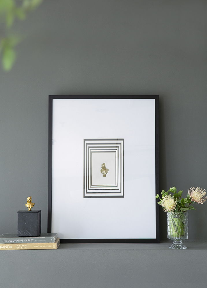 Modern Minimalist Wall Art With Roman Inspired Bust, Wall Decor For Living Room - Natural