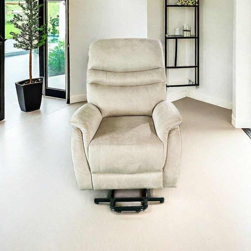 Comfortable Electric Lift Chair, Made Of High Grade Leather, Provides Full Body Support And Convenient Remote Control Operation, Making It An Ideal Choice For The Elderly And Those With Limited Mobili - Light Gray