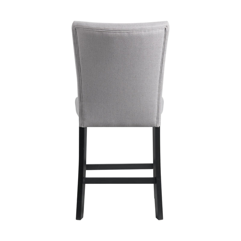 Beckley - Counter Side Chair With Dark Gray Linen No Nailhead (Set of 2)