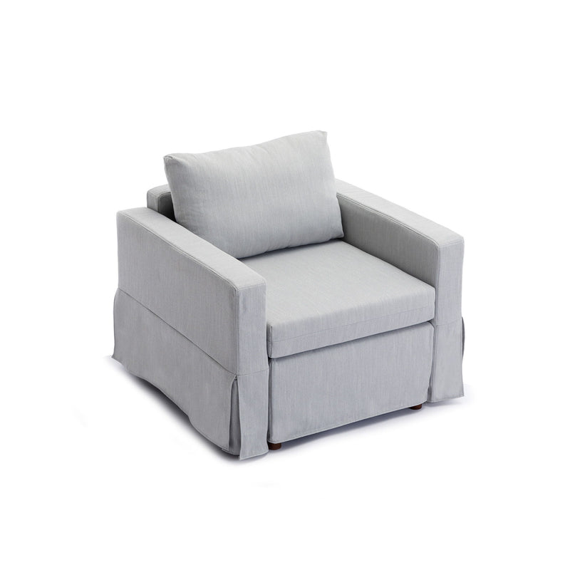 2 Seat Module Sectional Sofa Couch With 2 Ottoman For Living Room, Seat Cushion And Back Cushion Non-Removable And Non-Washable