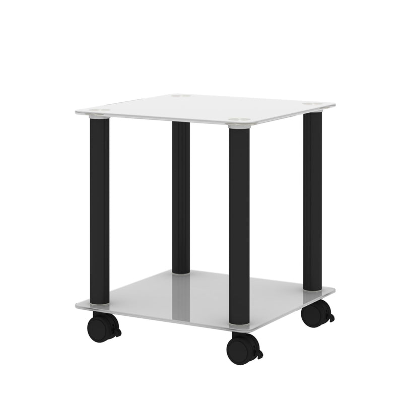 Side Table, 2 Tier Space End Table, Modern Night Stand, Sofa Table, Side Table With Storage Shelve