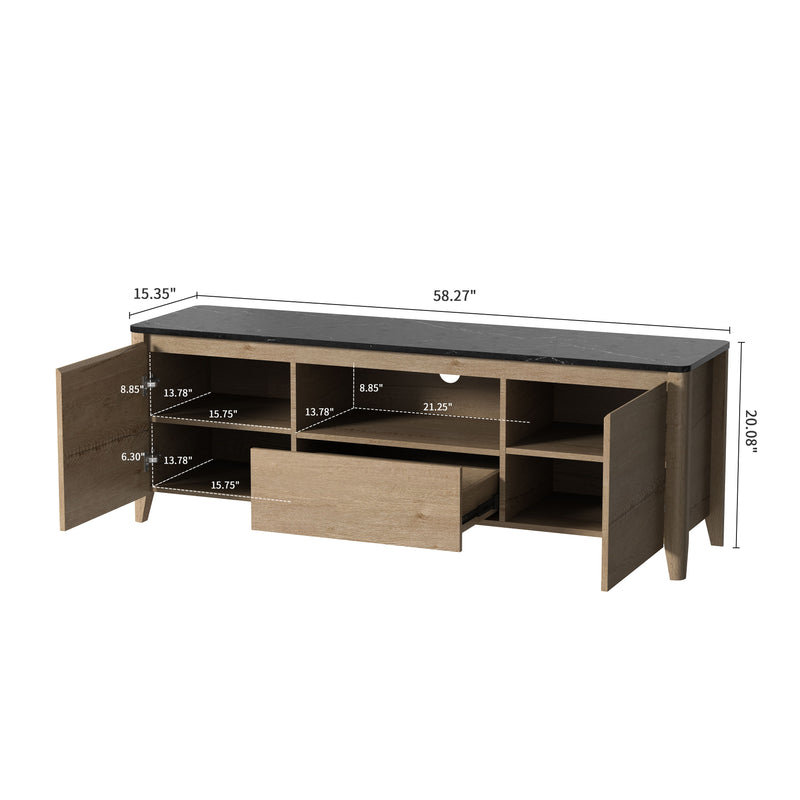 Modern TV Stand With LED Lights Entertainment Center TV Cabinet With Storage For Up To 75" For Gaming Living Room Bedroom